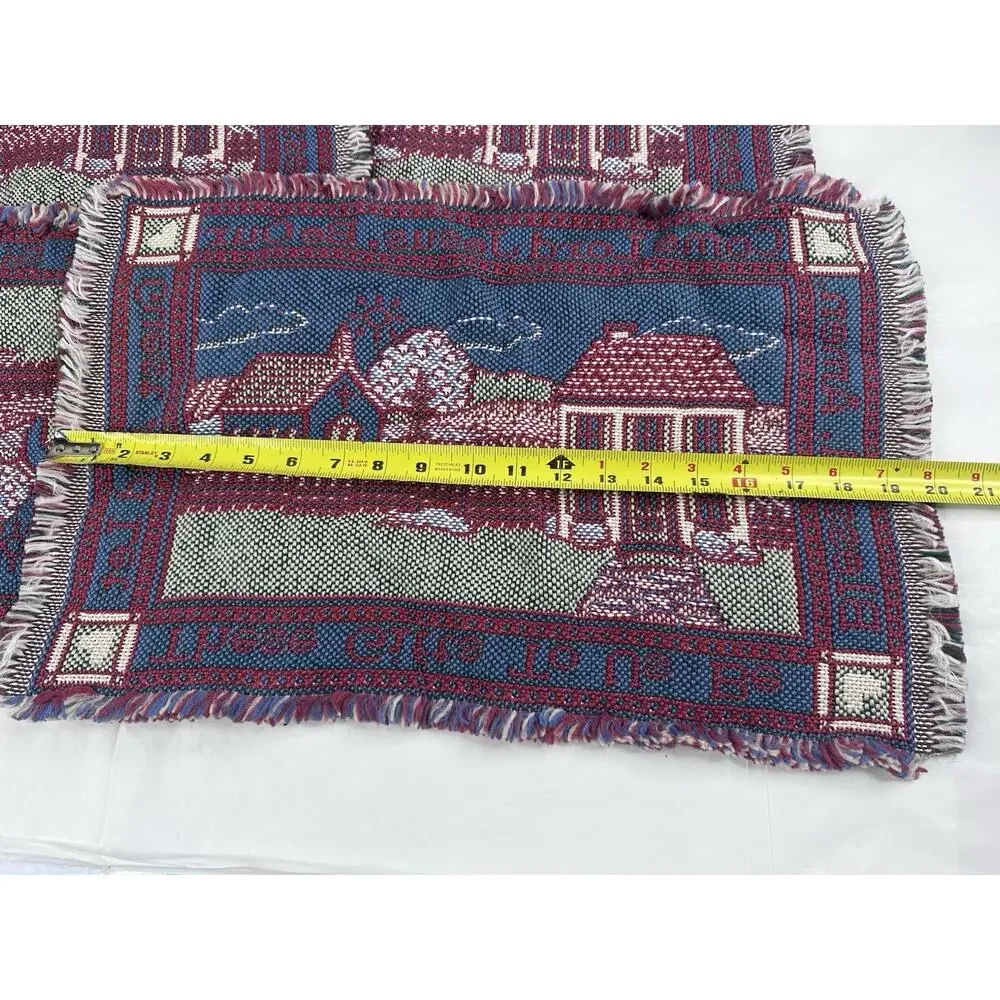 Tapestry Placemats Come Lord Jesus, Be Our Guest Farmhouse Country Decor